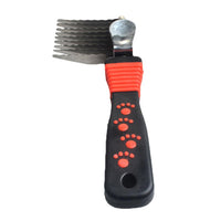 HKM-458451 Stainless Steel Pet Comb for Long-Haired Dogs with TPR Handle