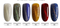 HKM-958611 Cat's Eye Nail Polish Glue Set for Phototherapy - 10ml, 48 Color Options