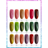 HKM-958611 Cat's Eye Nail Polish Glue Set for Phototherapy - 10ml, 48 Color Options