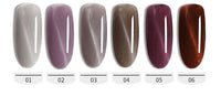 HKM-958611 Cat's Eye Nail Polish Glue Set for Phototherapy - 10ml, 48 Color Options