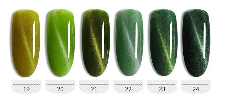 HKM-958611 Cat's Eye Nail Polish Glue Set for Phototherapy - 10ml, 48 Color Options