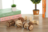 HKM-509459 Natural Wooden Toy for Small Pets - Ideal for Hamsters, Birds, Cats, Dogs, and Rabbits