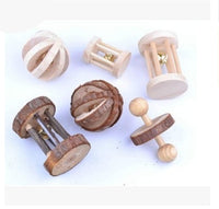 HKM-509459 Natural Wooden Toy for Small Pets - Ideal for Hamsters, Birds, Cats, Dogs, and Rabbits