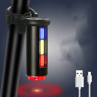 HKM-358291 Three-Color Dimming USB Rechargeable Bicycle Taillight for Enhanced Safety