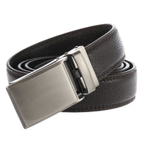 HKM-921619 Automatic Buckle Genuine Leather Belt - Black, Model LY33-1766-5