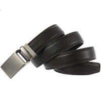 HKM-921619 Automatic Buckle Genuine Leather Belt - Black, Model LY33-1766-5