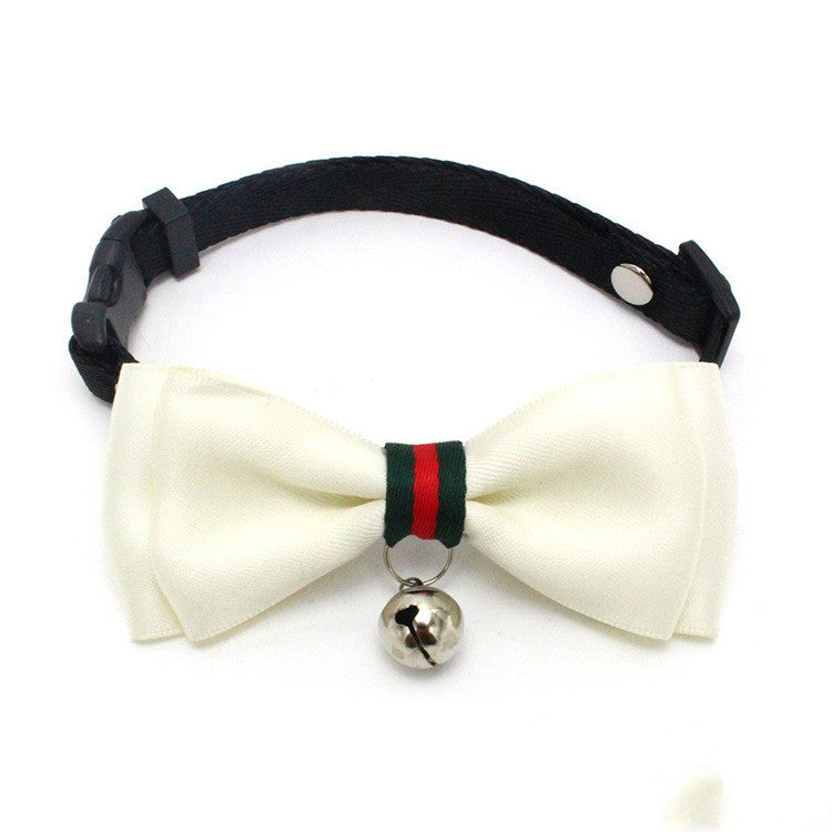 HKM-281747 Monochrome Nylon Cat Bell Collar - British Style for Everyday Use