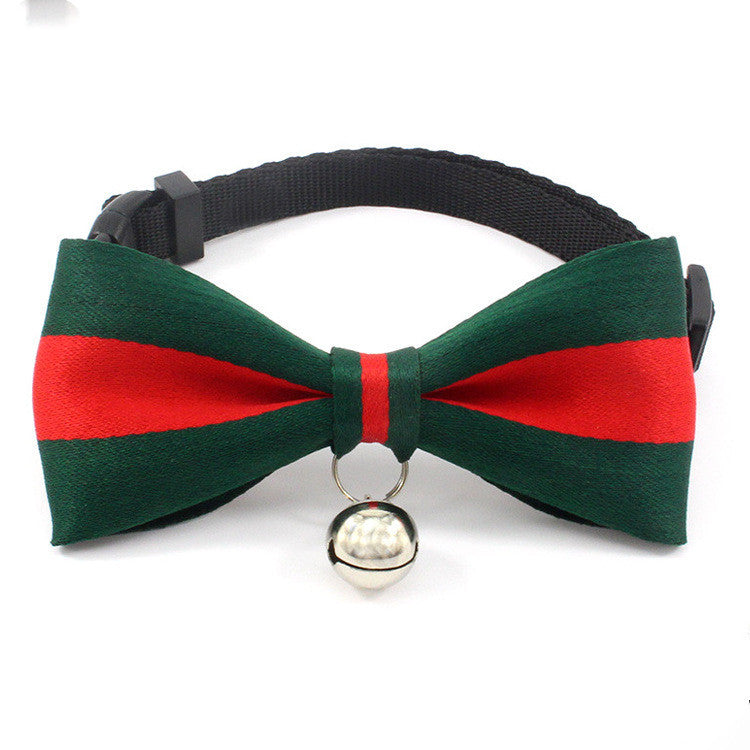 HKM-281747 Monochrome Nylon Cat Bell Collar - British Style for Everyday Use