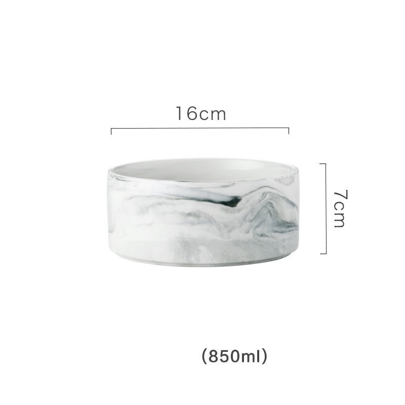 HKM-749011 Ceramic Double Cat Bowl - Stylish Pet Feeding Dish in Multiple Colors