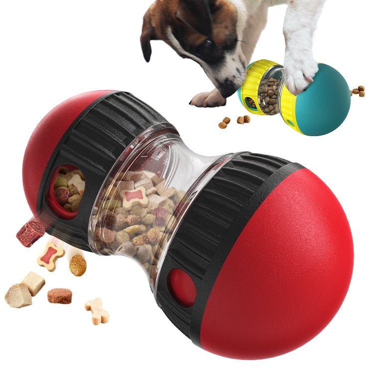 HKM-508307 Interactive Dog Toy - Adjustable Difficulty Food Dispensing Tumbler Puzzle for Small to Medium Breeds, Durable Non-Toxic Material, Promotes Slow Feeding and Mental Stimulation