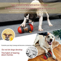 HKM-508307 Interactive Dog Toy - Adjustable Difficulty Food Dispensing Tumbler Puzzle for Small to Medium Breeds, Durable Non-Toxic Material, Promotes Slow Feeding and Mental Stimulation