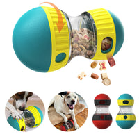 HKM-508307 Interactive Dog Toy - Adjustable Difficulty Food Dispensing Tumbler Puzzle for Small to Medium Breeds, Durable Non-Toxic Material, Promotes Slow Feeding and Mental Stimulation