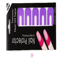 HKM-891923 Nail Art Spill Prevention Sticker - 5 Color Options for Mess-Free Polish Application