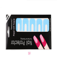 HKM-891923 Nail Art Spill Prevention Sticker - 5 Color Options for Mess-Free Polish Application