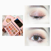HKM-900563 15-Color Tiangong Jade Rabbit Eyeshadow Palette - Earthy Tones, Matte & Pearly Finish