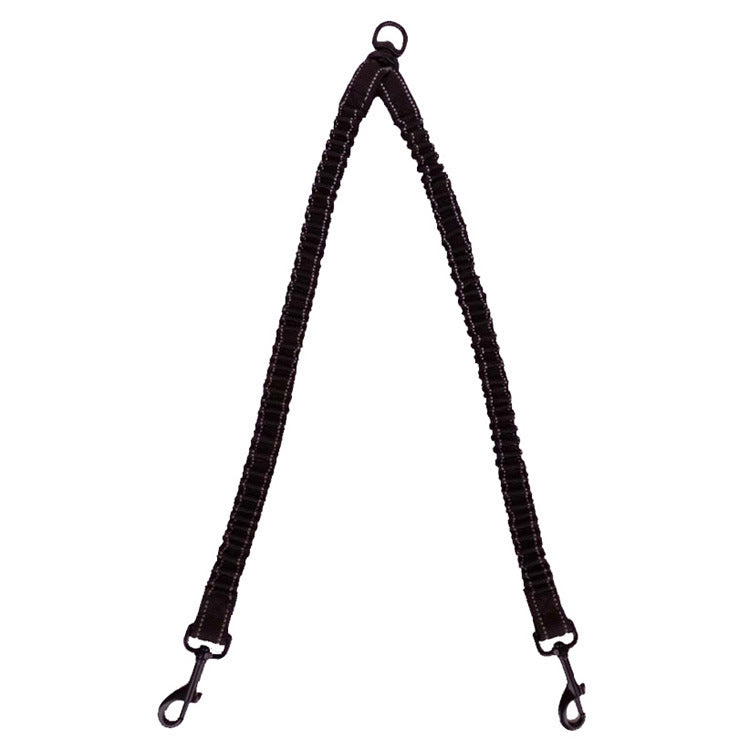 HKM-527251 Hyena Polyester Dog Leash with Zinc Alloy Hardware - 50cm Double Head Pull, 100cm Traction Rope