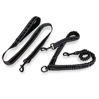 HKM-527251 Hyena Polyester Dog Leash with Zinc Alloy Hardware - 50cm Double Head Pull, 100cm Traction Rope