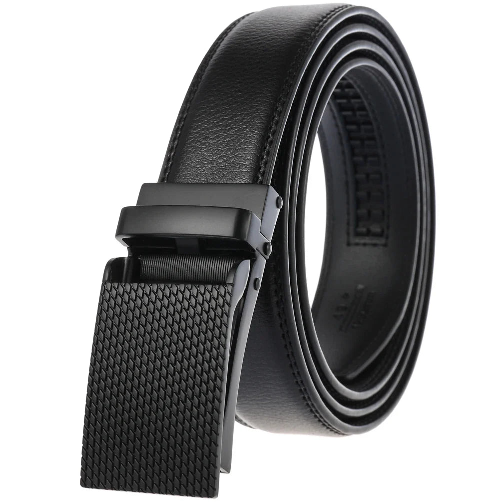 HKM-002963 Men's Cowhide Leather Belt - 3.5cm Wide, Durable and Stylish Design, Perfect for Everyday Use