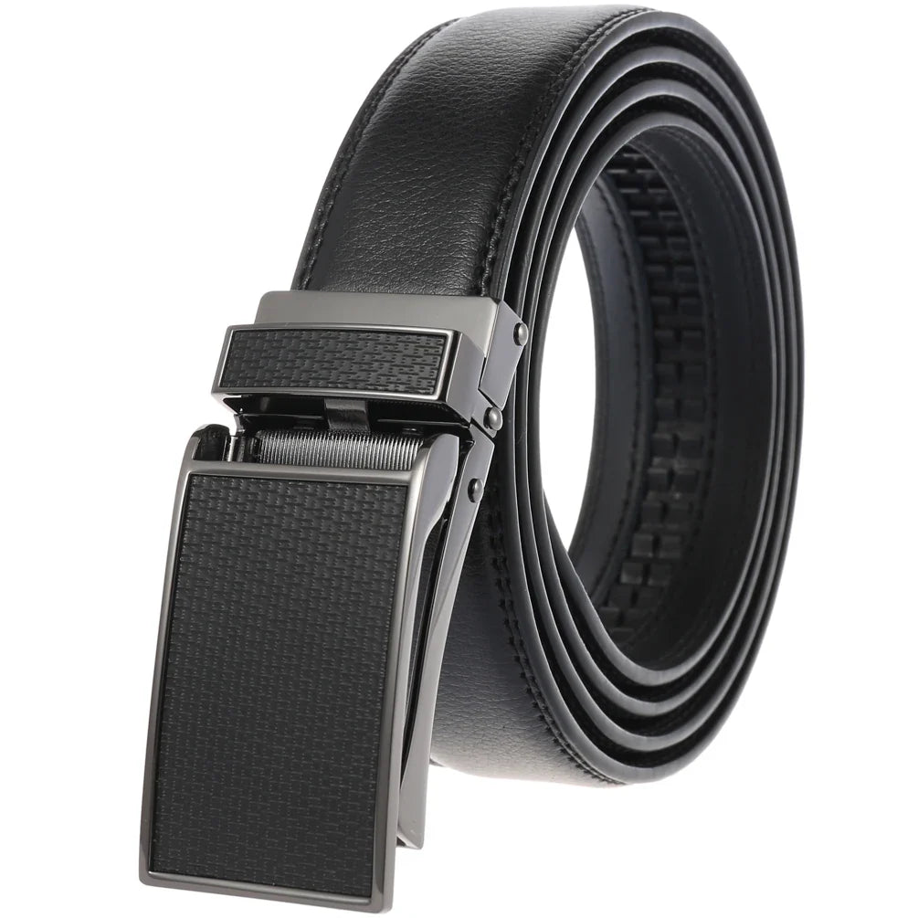 HKM-002963 Men's Cowhide Leather Belt - 3.5cm Wide, Durable and Stylish Design, Perfect for Everyday Use
