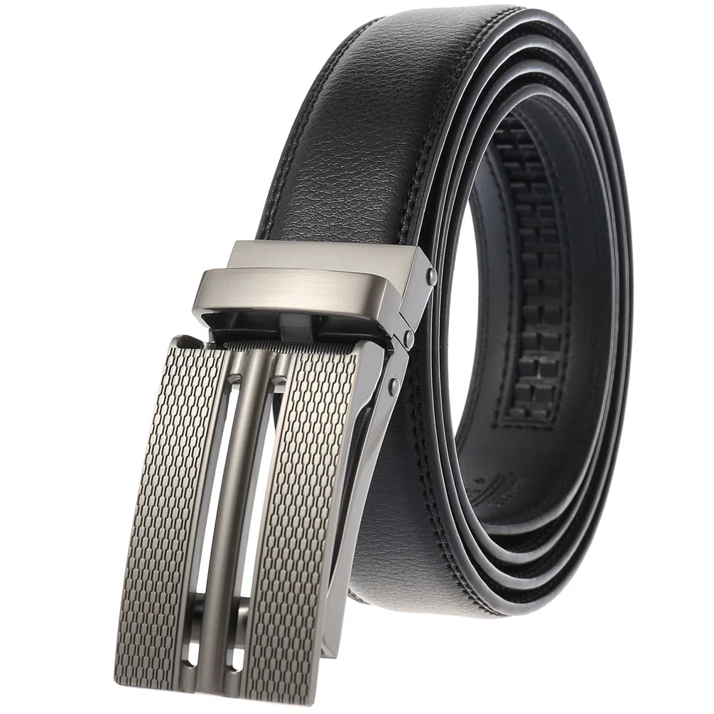 HKM-002963 Men's Cowhide Leather Belt - 3.5cm Wide, Durable and Stylish Design, Perfect for Everyday Use