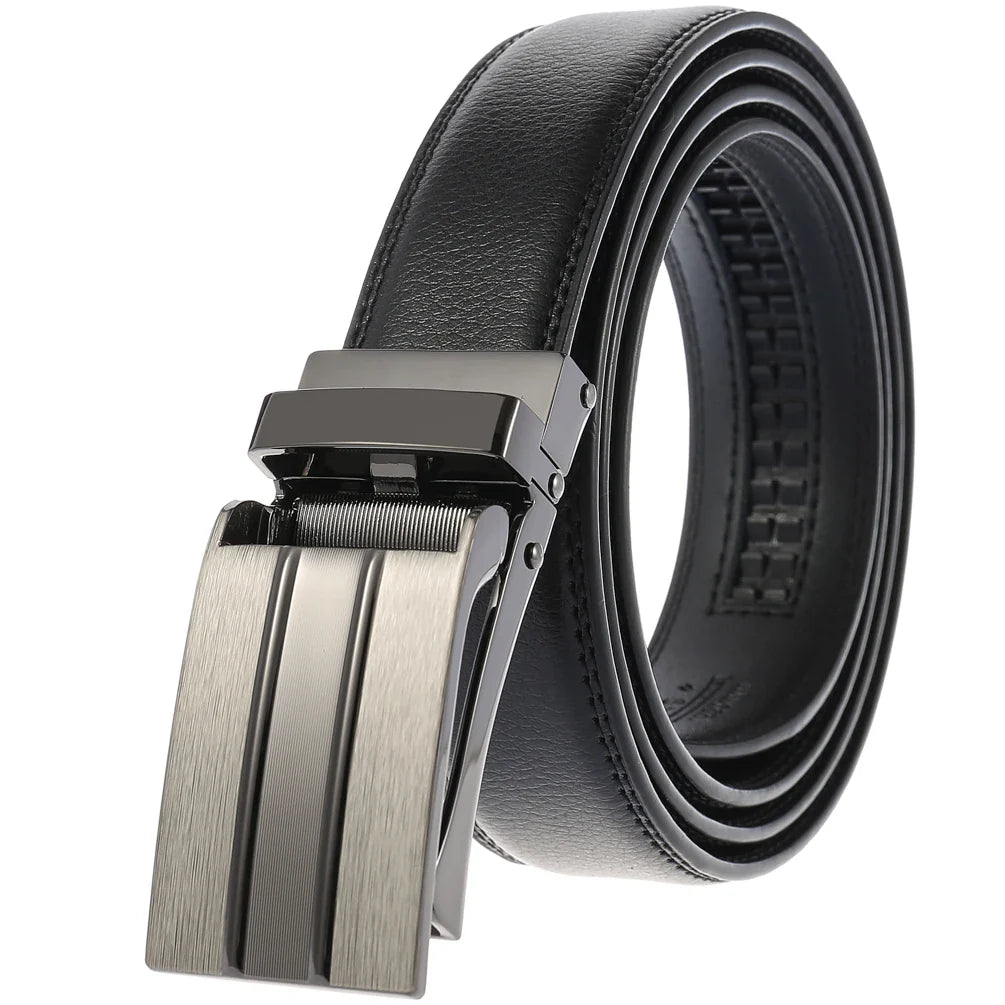 HKM-002963 Men's Cowhide Leather Belt - 3.5cm Wide, Durable and Stylish Design, Perfect for Everyday Use