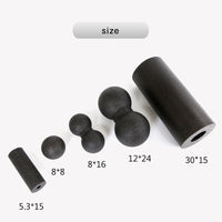 HKM-379539 EPP Hollow Yoga Column Foam Roller Set - 5 Piece Fitness Accessory