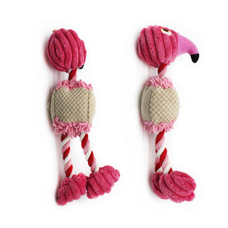 HKM-769619 Three-Color Cotton Rope Bird Toy for Pets - Plush Doll with Healthy Teeth Benefits, 28x6CM