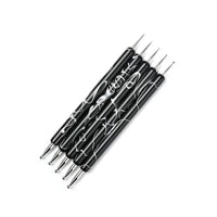 HKM-152915 Double-Ended Diamond Nail Art Pen Set for Dotted Painting and Manicure - 5 Piece Acrylic Tool