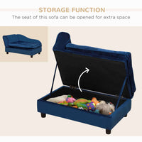 HKM-826899 Luxury Small Dog Bed with Hidden Storage and Soft Foam Cushion, Modern Pet Furniture for Small Breeds