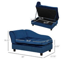 HKM-826899 Luxury Small Dog Bed with Hidden Storage and Soft Foam Cushion, Modern Pet Furniture for Small Breeds