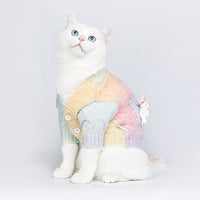 HKM-224787 Colorful Tie-Dye Wool Cardigan Sweater for Casual Wear