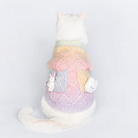 HKM-224787 Colorful Tie-Dye Wool Cardigan Sweater for Casual Wear