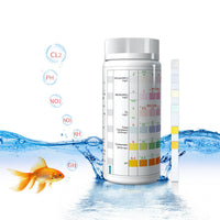 HKM-648403 Six-in-One Aquarium Water Quality Testing Strips for Total Hardness, Nitrate, Nitrite, Chlorine, Carbonates, and pH