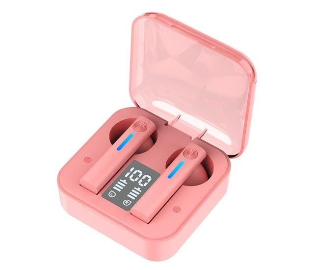 KTX-443219 Wireless Bluetooth Earbuds with Dual Connectivity, Call & Voice Control, Battery Display - Available in Black, White, Pink