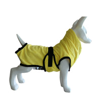 HKM-694419 Absorbent Microfiber Pet Towel Bathrobe for Dogs in Pink, Beige, Blue, Yellow - Sizes XS to XL