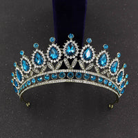 HKM-584595 Baroque Princess Crown with Leaf Design in KC Gold and Ancient Bronze Finishes