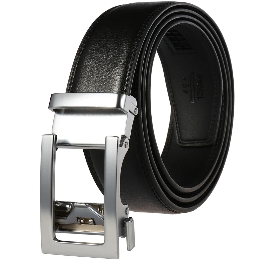HKM-689939 3.0CM Automatic Buckle Men's Fashion Belt - Sleek, Adjustable Design for Everyday Wear