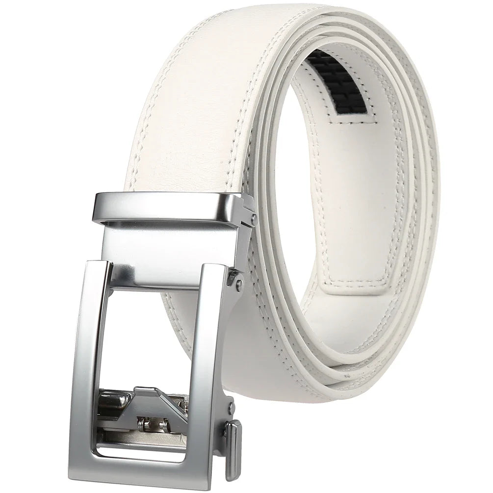 HKM-689939 3.0CM Automatic Buckle Men's Fashion Belt - Sleek, Adjustable Design for Everyday Wear
