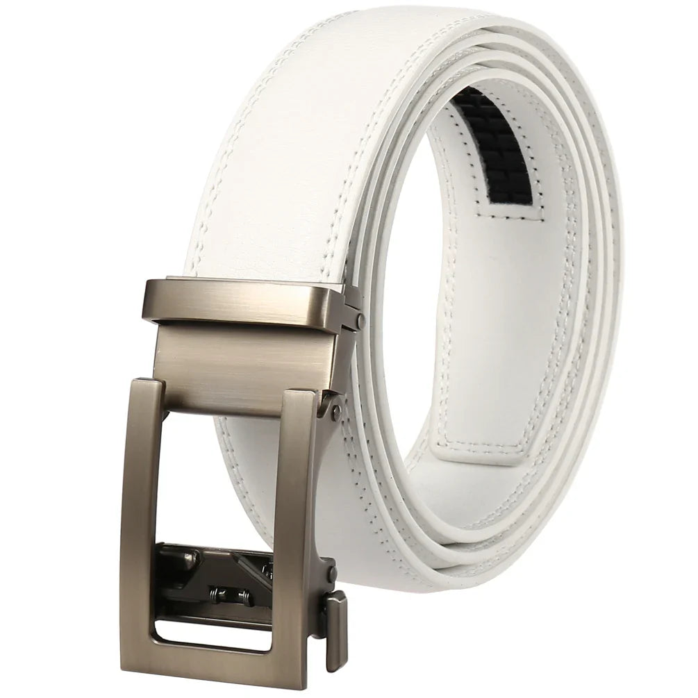 HKM-689939 3.0CM Automatic Buckle Men's Fashion Belt - Sleek, Adjustable Design for Everyday Wear