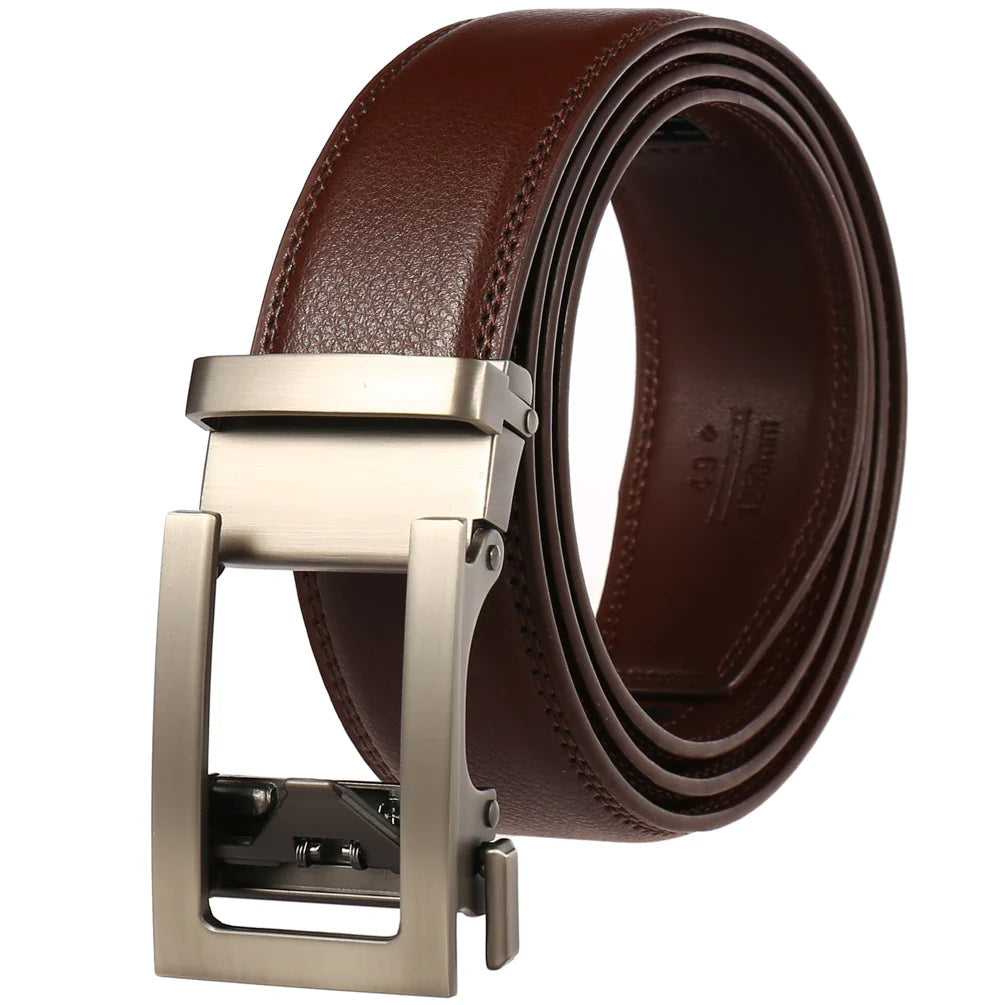 HKM-689939 3.0CM Automatic Buckle Men's Fashion Belt - Sleek, Adjustable Design for Everyday Wear