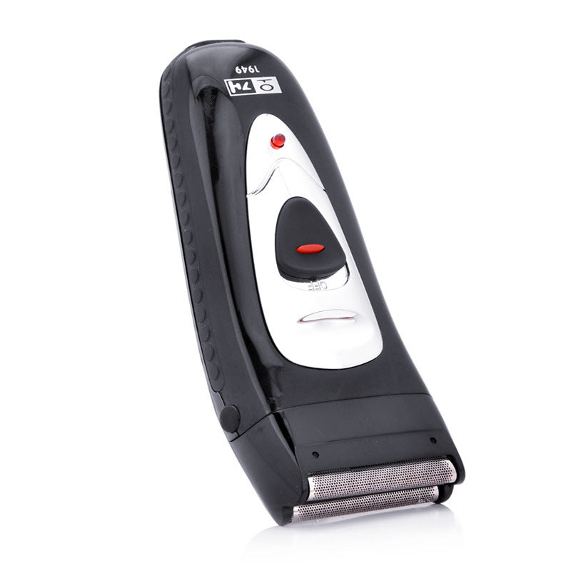 HKM-937619 Rechargeable Electric Shaver with Dual Head Design, 2W Power, Black Finish
