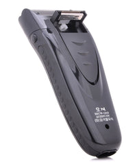 HKM-937619 Rechargeable Electric Shaver with Dual Head Design, 2W Power, Black Finish
