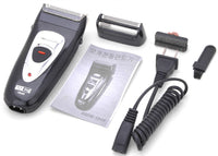 HKM-937619 Rechargeable Electric Shaver with Dual Head Design, 2W Power, Black Finish