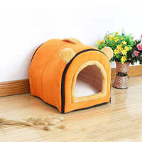 HKM-479955 Detachable Soft Suede Leather Pet Kennel - Washable and Comfortable for Small to Large Pets