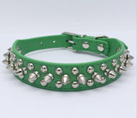 HKM-553939 Durable PU Leather Dog Collar with Zinc Alloy Accents and Double-Layer Design