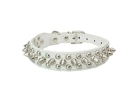 HKM-553939 Durable PU Leather Dog Collar with Zinc Alloy Accents and Double-Layer Design