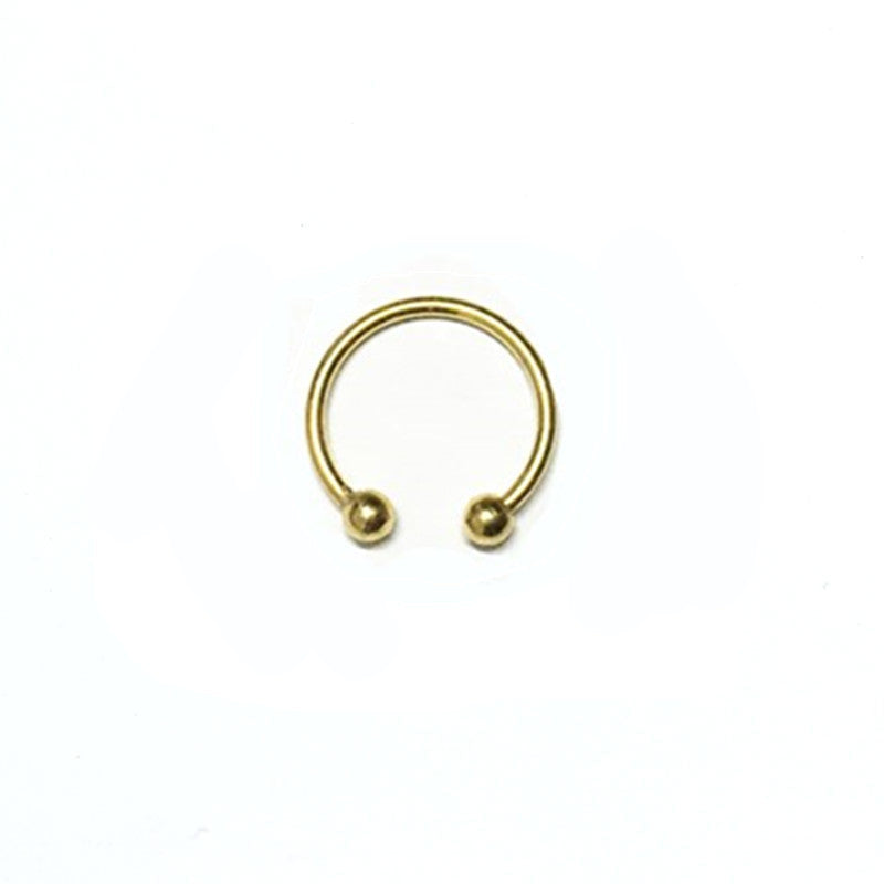 HKM-724563 Stainless Steel Electroplated Nose Ring with Unique Design, 13x8x5cm
