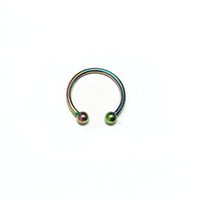 HKM-724563 Stainless Steel Electroplated Nose Ring with Unique Design, 13x8x5cm
