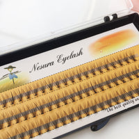 HKM-845395 Imitation Mink Hair Grafted False Eyelashes - 60 Pieces, Black, Size Range: 6-14mm