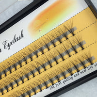 HKM-845395 Imitation Mink Hair Grafted False Eyelashes - 60 Pieces, Black, Size Range: 6-14mm